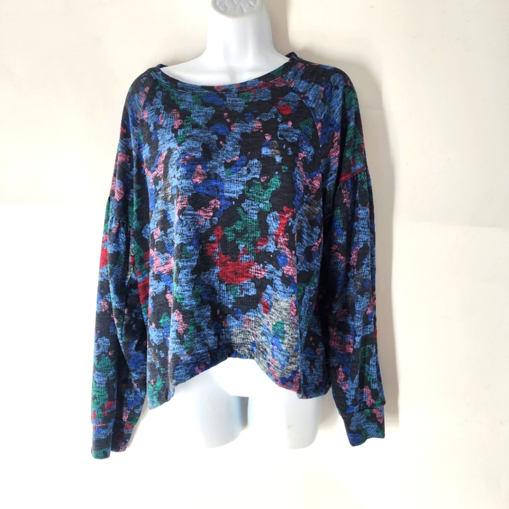 Terez small blue long sleeve top shirt soft style‎ #2445